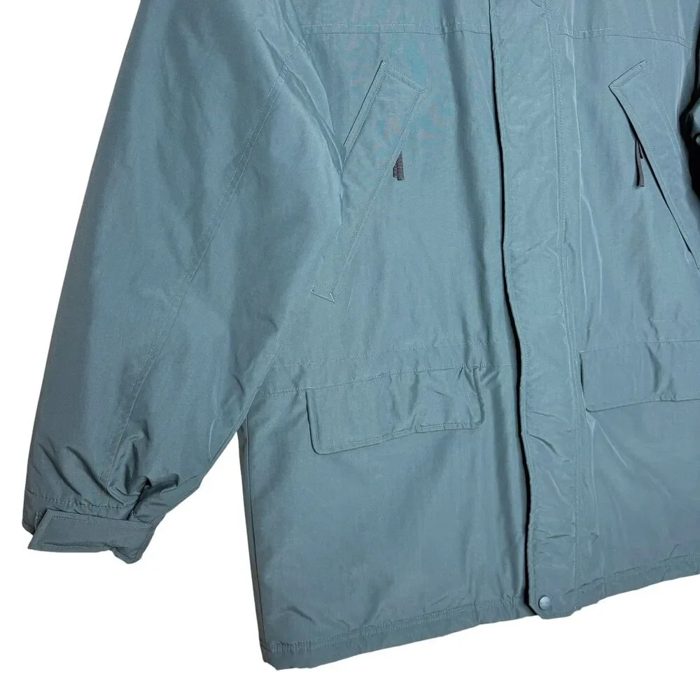 L.L. Bean Men’s Jacket Size L Green Coat Parka Polartec Hooded Thinsulate